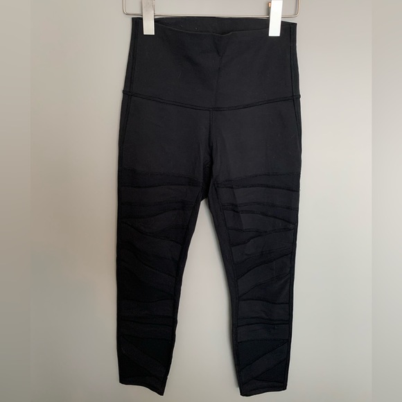 RARE EUC 🔥 Lululemon Wunder Under Pant (Hi-Rise) *Tech Mesh 25" Black - Picture 6 of 8